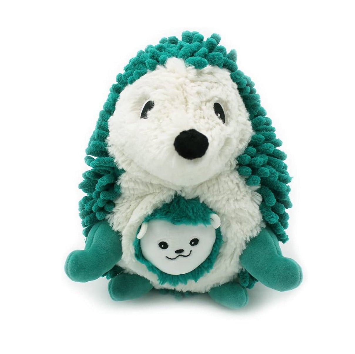 Peluche Erizo Piktou Mamá y Bebé - Verde