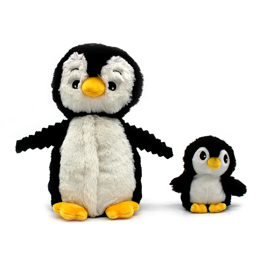 Peluche Pingüino Iglou Mamá y Bebé - Negro