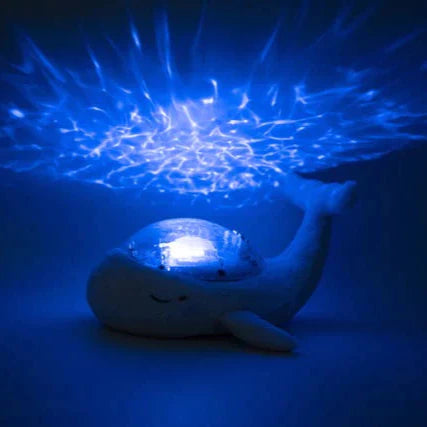 Peluche Proyector Ballena Tranquil Azul