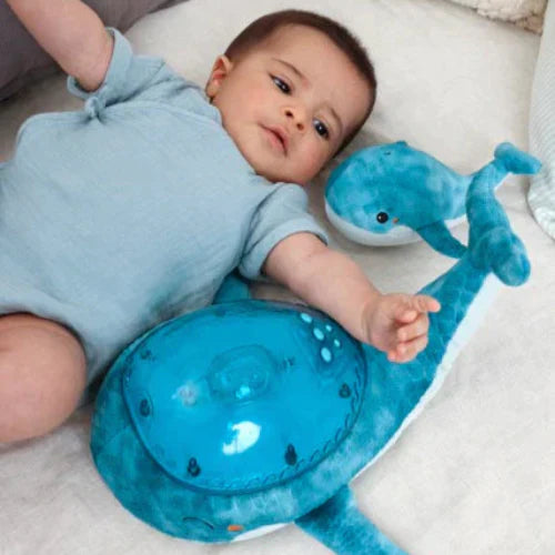 Peluche Proyector Ballena Tranquil Azul