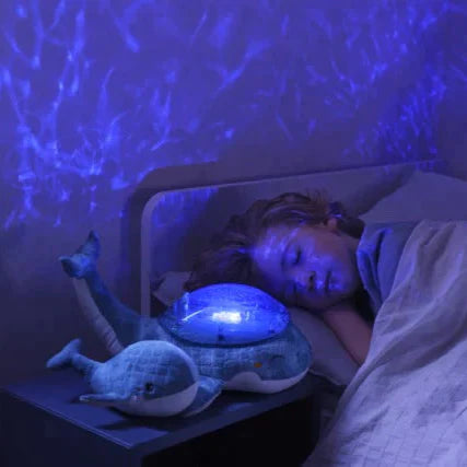 Peluche Proyector Ballena Tranquil Azul