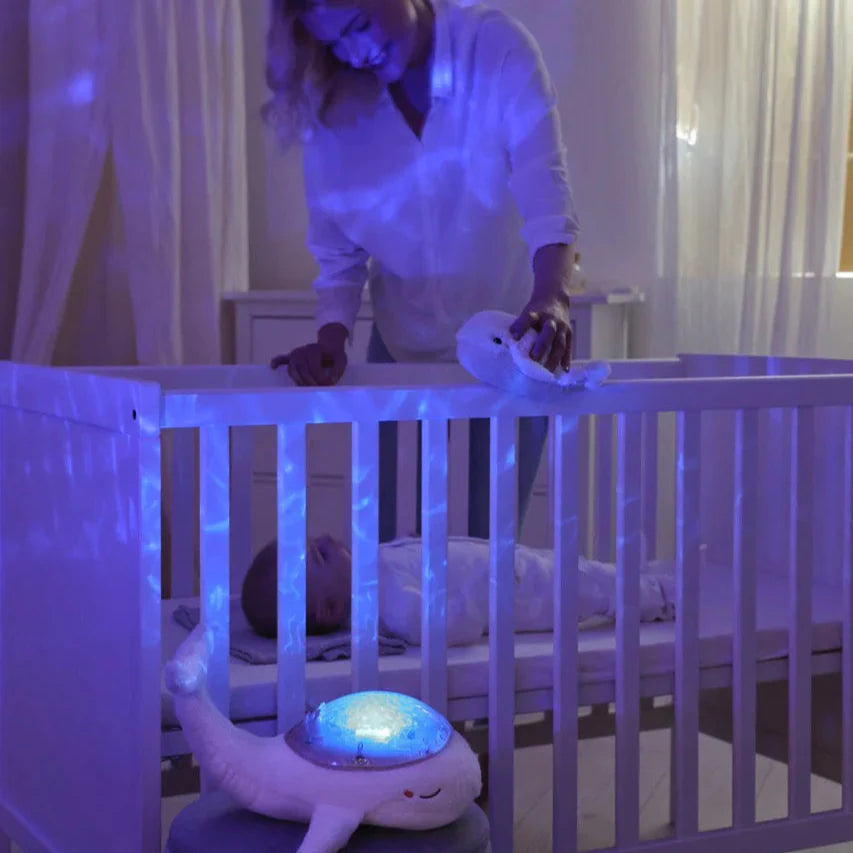 Peluche Proyector Ballena Tranquil Blanco