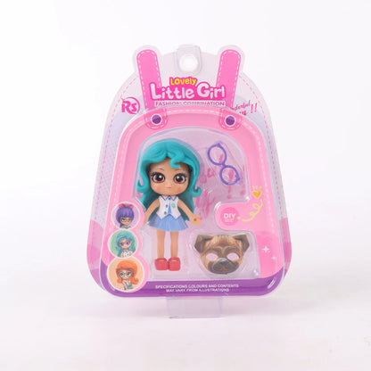 Muñeca miniatura con máscara coleccionable Lovely Little Girl