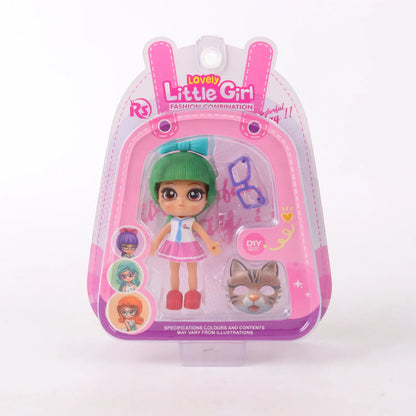 Muñeca miniatura con máscara coleccionable Lovely Little Girl