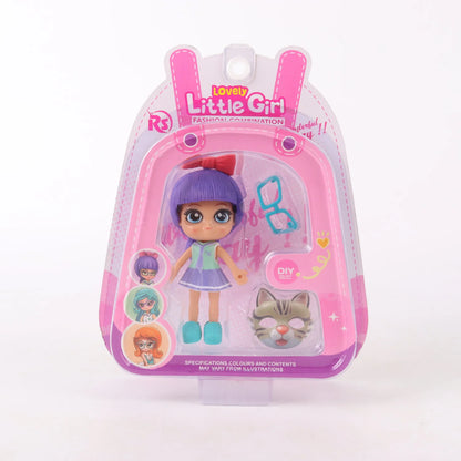 Muñeca miniatura con máscara coleccionable Lovely Little Girl