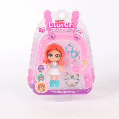 Muñeca miniatura con máscara coleccionable Lovely Little Girl