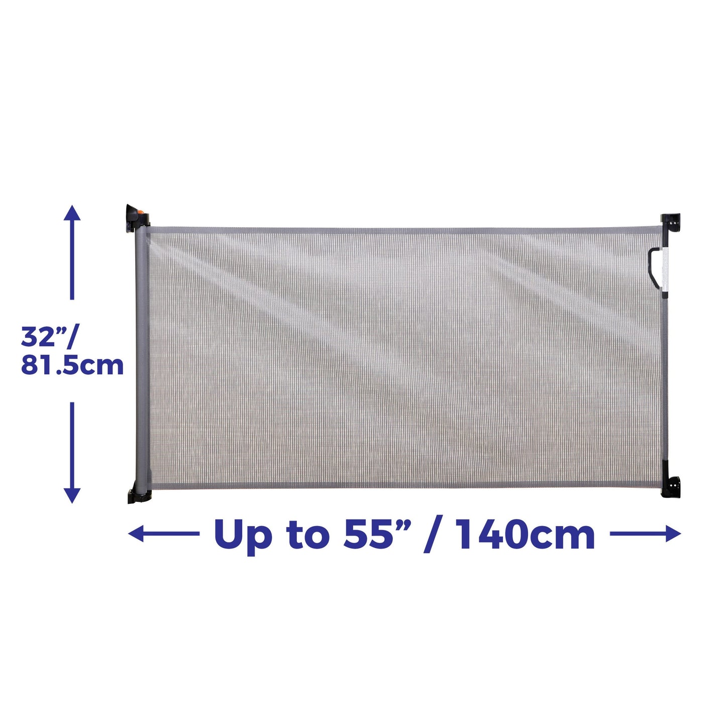 Puerta de seguridad retráctil gris