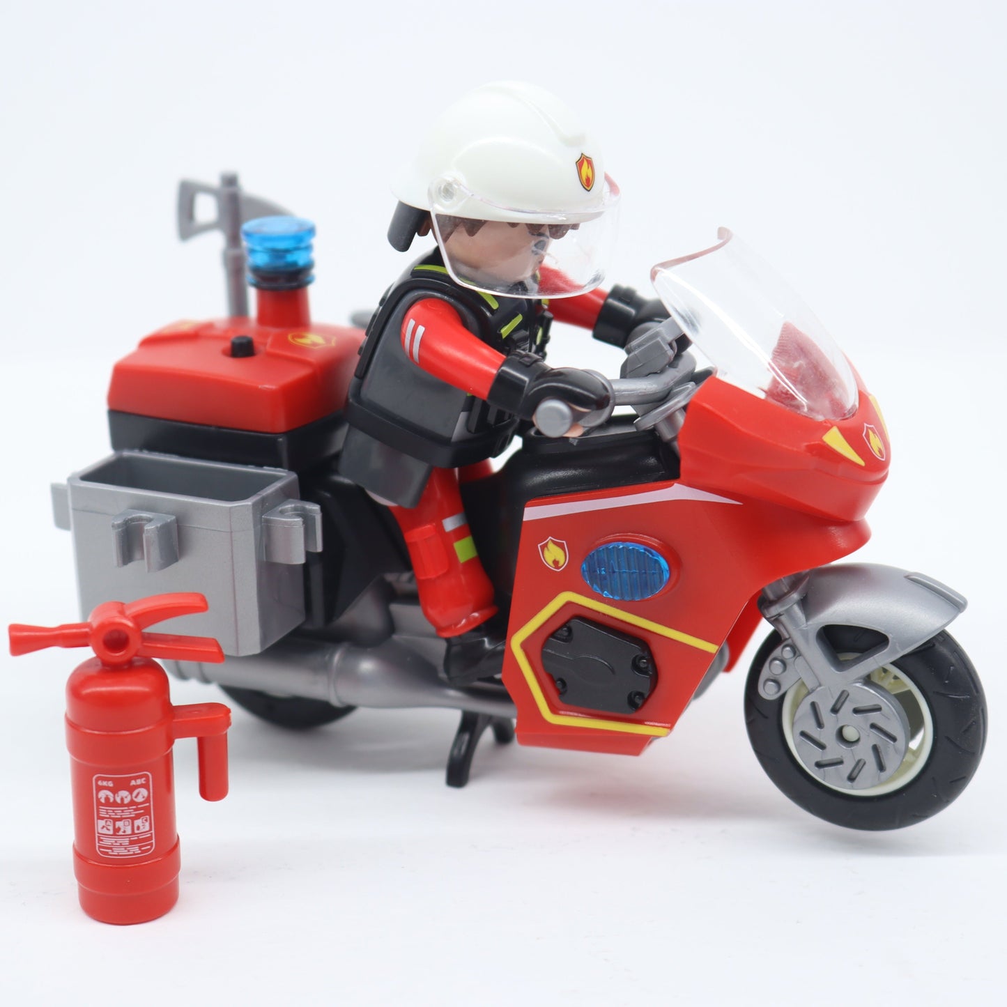 Set Motocicleta + Figura Coleccionable Bomberos