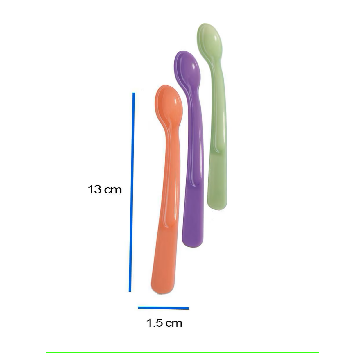 Pack de 3 cucharas suaves con sensor de calor