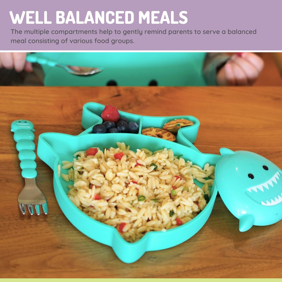 Plato de silicona con succión - Tiburón