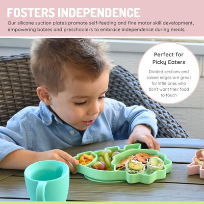 Plato de silicona con succión - Dino