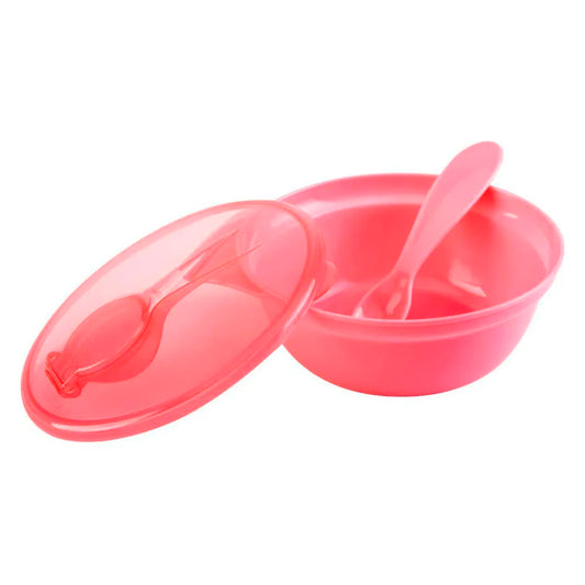 Contenedor de Viaje con Cuchara Rosado